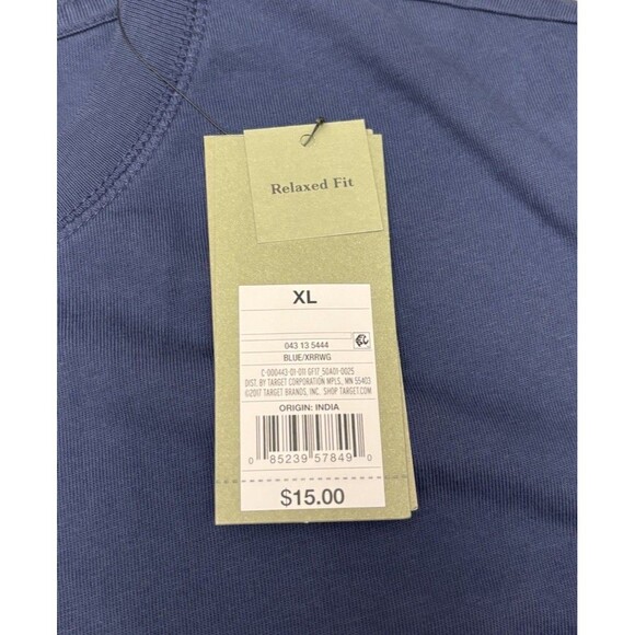 NWT Mens Goodfellow & Co Crew Neck Short Sleeve T-Shirt Size XL Navy Blue - Picture 2 of 6